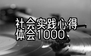 大学生暑假社会实践经历约1000字