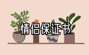 5款情侣爱情保证精选范本