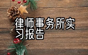 5.律师事务所执业报告范本