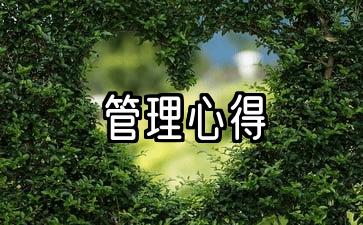 管理心得体会