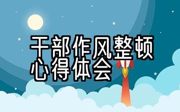 党员干部作风整顿心得体会