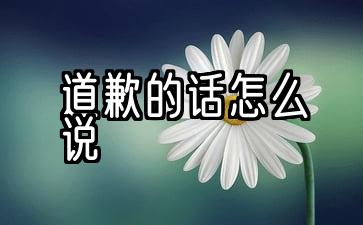 如果你道歉，你会说什么？uu一系列道歉词