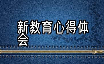 新教育心得体会200字