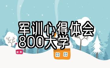 军训心得体会800大学优秀范文5篇2020