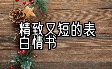 精致又短的表白情书文言文