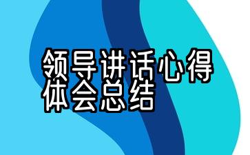 政府领导讲话心得体会总结