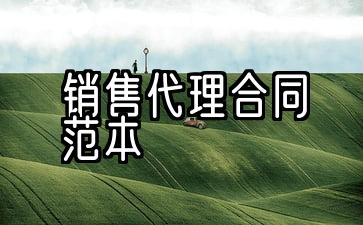 销售代理合作合同范本