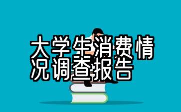 大学生消费情况调查报告参考文献