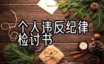 个人违反纪律检讨书范文学生