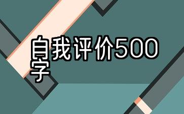 自我评价500字作文