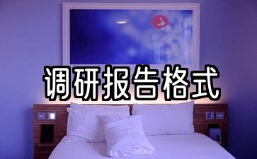 调研报告格式字体