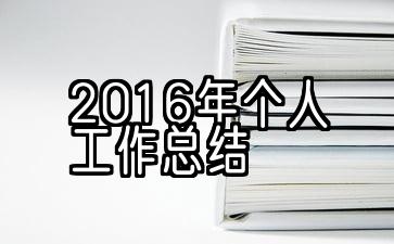 2016年年度个人工作总结