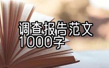 职业调查报告范文1000字