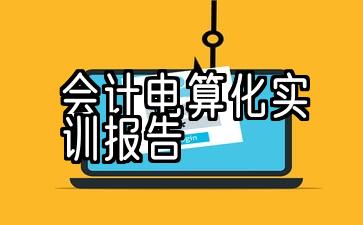 5会计电算化培训报告范本