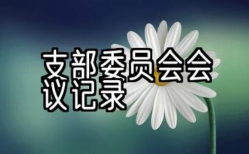 2022年2月份支部委员会会议记录